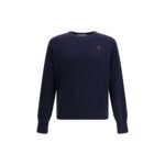 Ami Paris Blue Merino Wool Sweatshirt