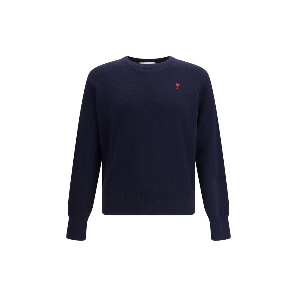 10313831.jpeg Ami Paris Blue Merino Wool Sweatshirt - Image 1