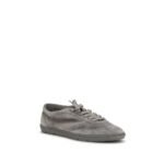 Brunello Cucinelli Gray Calf Leather Bos Taurus Low Top Sneakers - Image 2