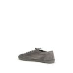 Brunello Cucinelli Gray Calf Leather Bos Taurus Low Top Sneakers - Image 3