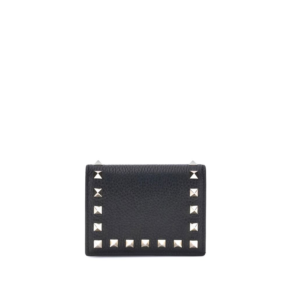 10340055.jpeg Valentino Garavani Black Calf Leather Bos Taurus Wallet - Image 1