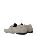 Versace Gray Leather Slip-On Loafers - Image 4