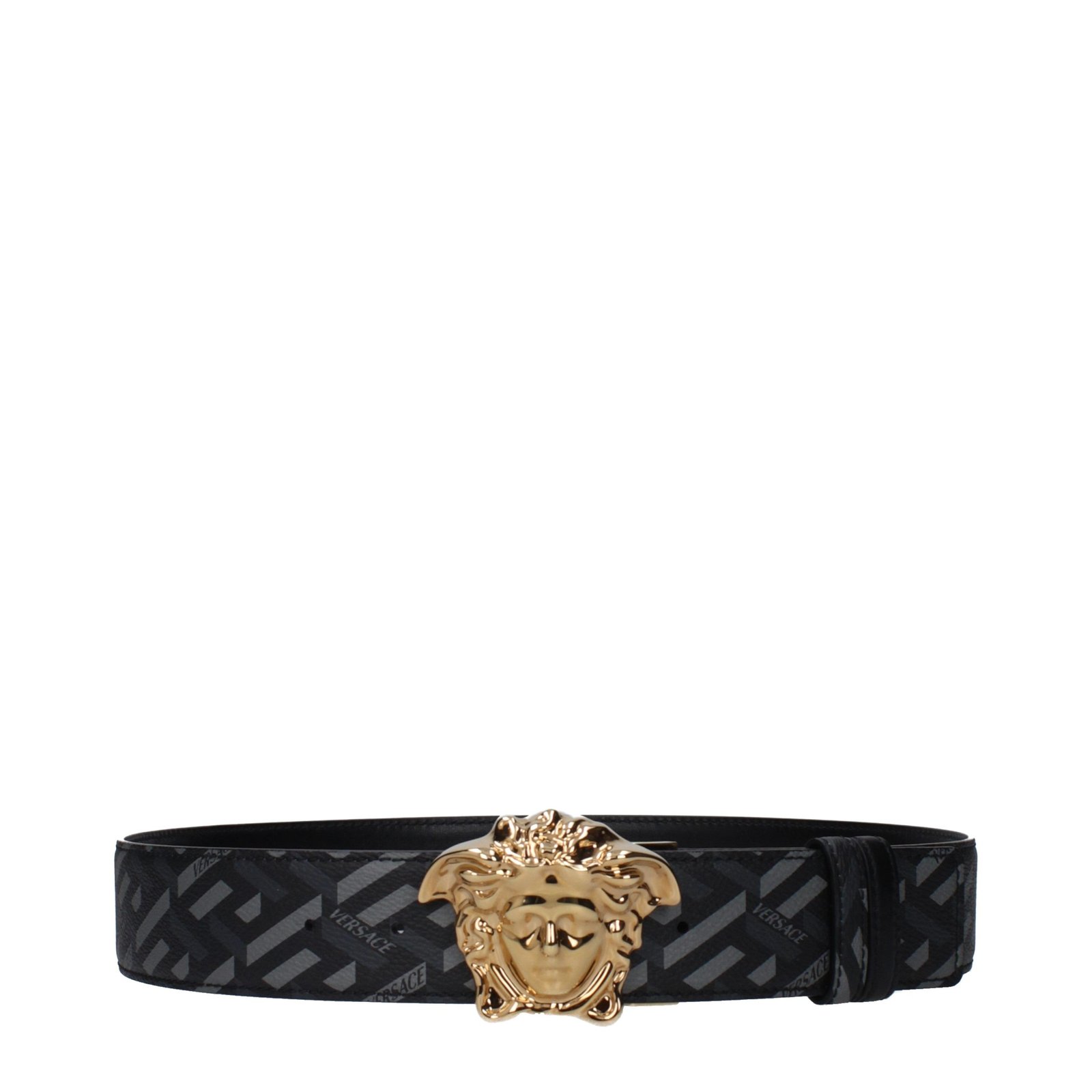 10344786.jpeg Versace Gray Polyester Regular Belt - Image 1