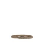 Brunello Cucinelli Gray Calf Leather Bos Taurus Regular Belt - Image 2