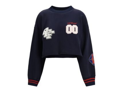 Off-White Blue Cotton Sweatshirt