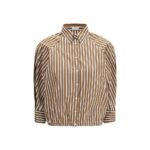Brunello Cucinelli Brown Cotton Pattern Shirt