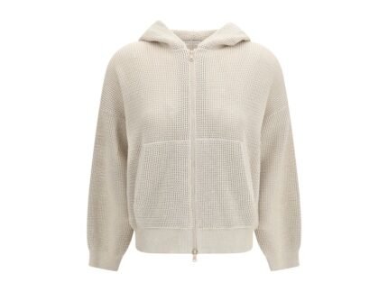 Brunello Cucinelli Beige Cotton Hoodie