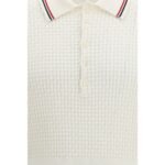 Thom Browne White Cotton Polo Shirt - Image 3