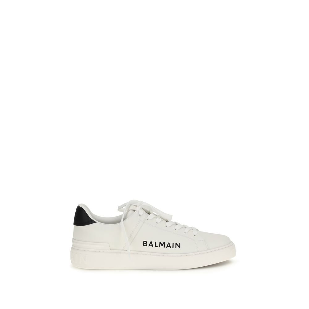 10406595.jpeg Balmain White Calf Leather Bos Taurus Low Top Sneakers - Image 1