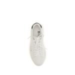 Balmain White Calf Leather Bos Taurus Low Top Sneakers - Image 4