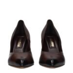 Miu Miu Brown Leather High Heel Pumps - Image 3