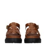 Prada Brown Leather Platform Sandals - Image 3