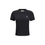 Ami Paris Black Cotton T-Shirt