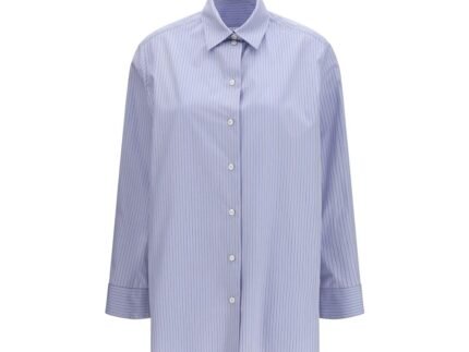 The Row Blue Cotton Pattern Shirt