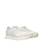 Moncler White Leather Athletic Sneakers - Image 2