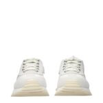 Moncler White Leather Athletic Sneakers - Image 3