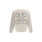 Off-White Beige Cotton Sweatshirt - Image 2