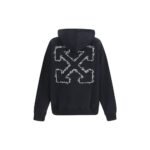 Hanorac Off-White Negru din Bumbac - imagine 2