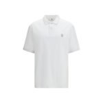 Brunello Cucinelli White Cotton Polo Shirt