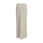 Brunello Cucinelli Beige Viscose Long Skirt - Image 2