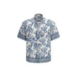 Etro Blue Cotton Pattern Shirt