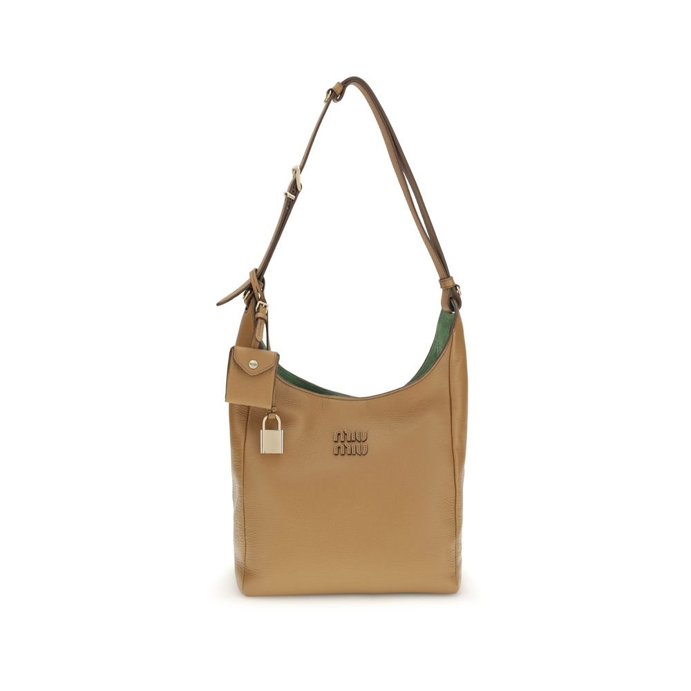 10470816.jpeg Miu Miu Beige Calf Leather Bos Taurus Shoulder Bag - Image 1