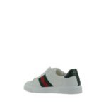 Gucci White Calf Leather Bos Taurus Low Top Sneakers - Image 3