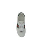 Gucci White Calf Leather Bos Taurus Low Top Sneakers - Image 4