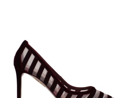 Aquazzura Transparent Velvet Mid Heel Pumps