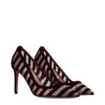 Aquazzura Transparent Velvet Mid Heel Pumps - Image 2