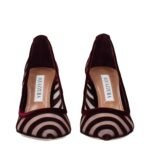 Aquazzura Transparent Velvet Mid Heel Pumps - Image 3