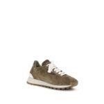 Brunello Cucinelli Brown Calf Leather Bos Taurus Platform Sneakers - Image 2