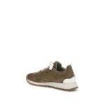 Brunello Cucinelli Brown Calf Leather Bos Taurus Platform Sneakers - Image 3