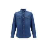 Brunello Cucinelli Blue Denim Shirt