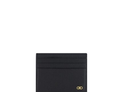 Portcard Ferragamo Negru din Piele