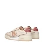 Fendi Beige Leather Low Top Sneakers - Image 4