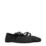 Prada Black Leather Ballet Flats - Image 2
