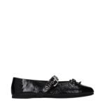 Miu Miu Black Leather Ballet Flats