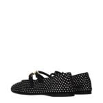 Prada Black Leather Ballet Flats - Image 4
