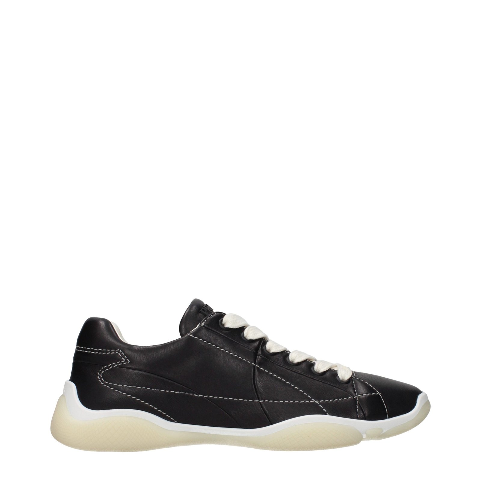 10487785-6.jpeg Prada Black Leather Sneakers - Image 1