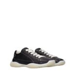 Prada Black Leather Sneakers - Image 2
