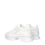 Prada White Fabric Athletic Sneakers - Image 4