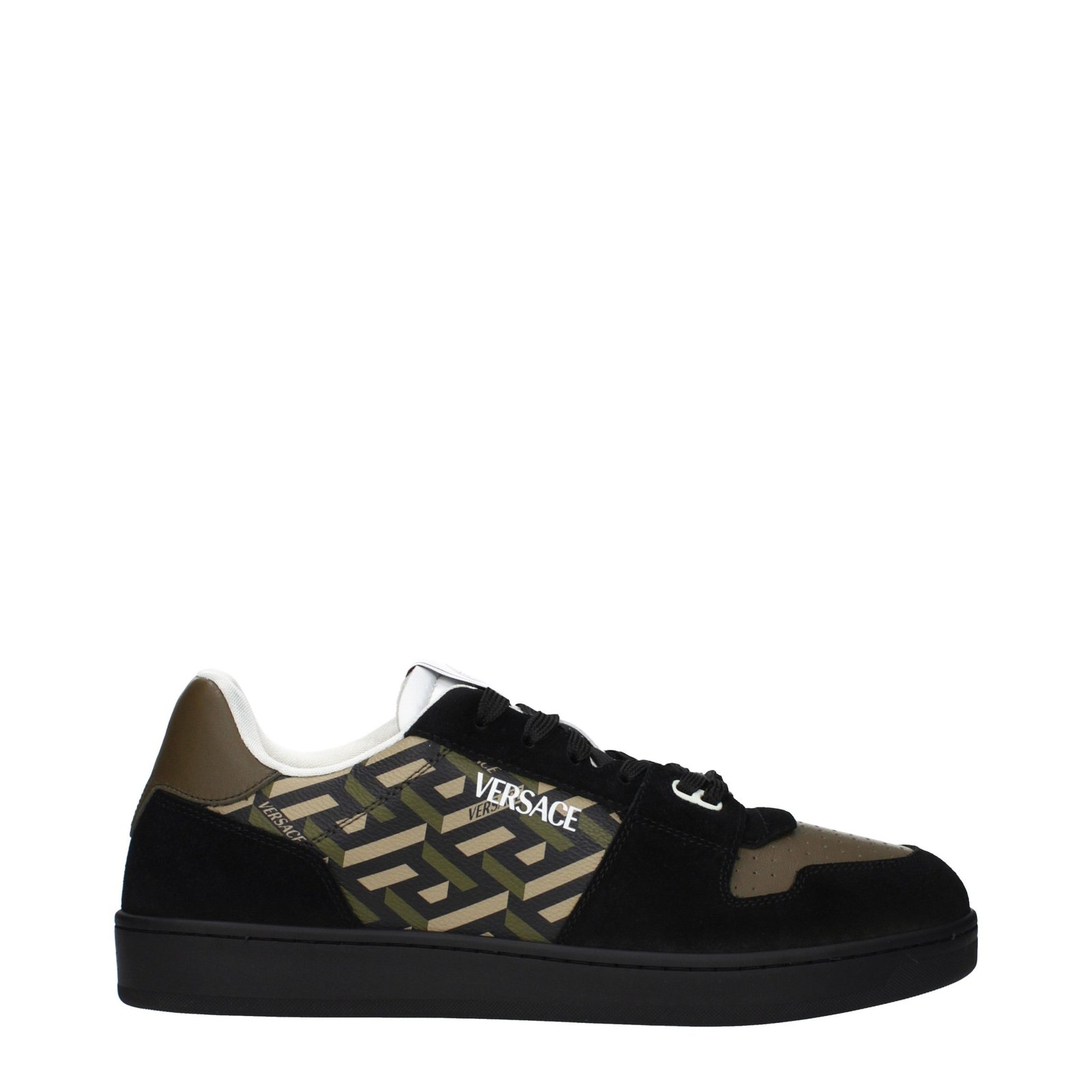 10490736-2.jpeg Versace Green Fabric Low Top Sneakers - Image 1