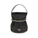 Prada Black Recycled Polyamide Backet Bag