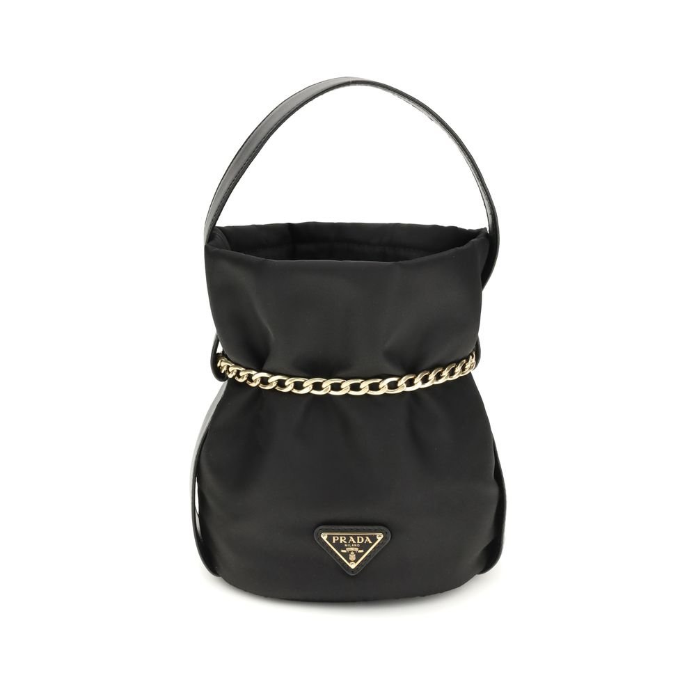 10491381.jpeg Prada Black Recycled Polyamide Backet Bag - Image 1