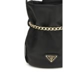 Prada Black Recycled Polyamide Backet Bag - Image 4