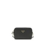 Prada Black Calf Leather Bos Taurus Shoulder Bag