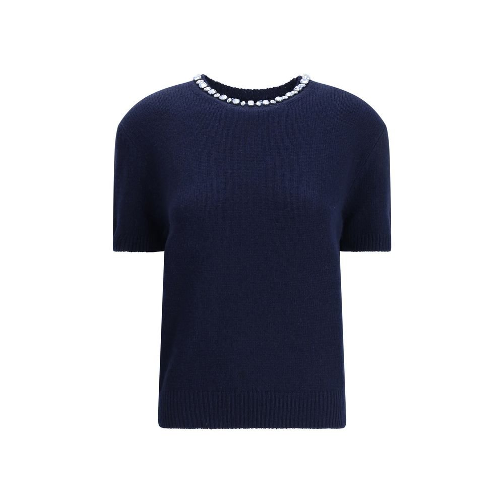 10491497.jpeg Prada Blue Fleece Wool Sweatshirt - Image 1