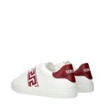 Versace White Leather Low Top Sneakers - Image 4