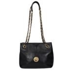 Versace Black Leather Shoulder Bag